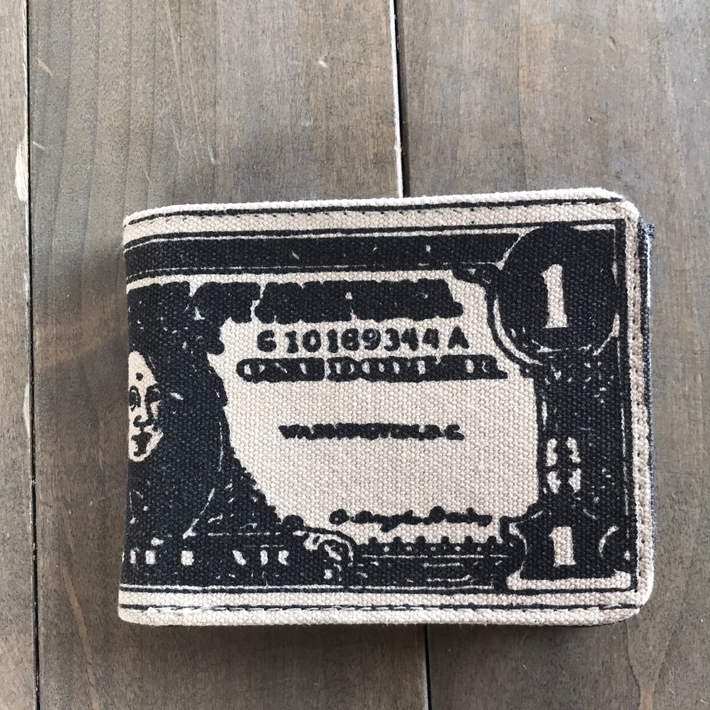 Andy Warhol wallet. Dollar bill billfold bifold